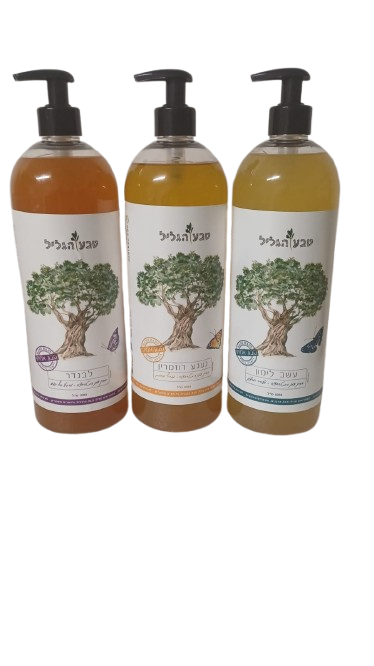 שלושה סבונים נוזלים בנפח 1 ליטר